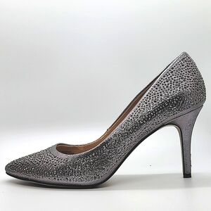 INC sz7 Zitah silver rhinestone bling pump heel